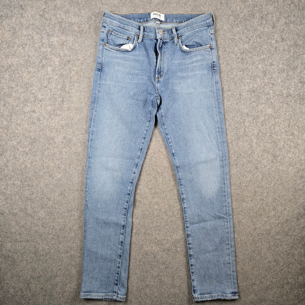 AGOLDE Toni Jeans Womens 27 Blue Mid Rise Slim Straight Leg Sustainable Denim